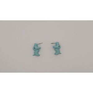 Cute Blue Dinosaur Stud Earrings for Women Girls | Fun Cartoon Jewelry